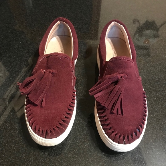 J/Slides Suede Burgundy Sneaker - Picture 2 of 3